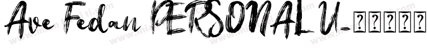 Ave Fedan PERSONAL U字体转换